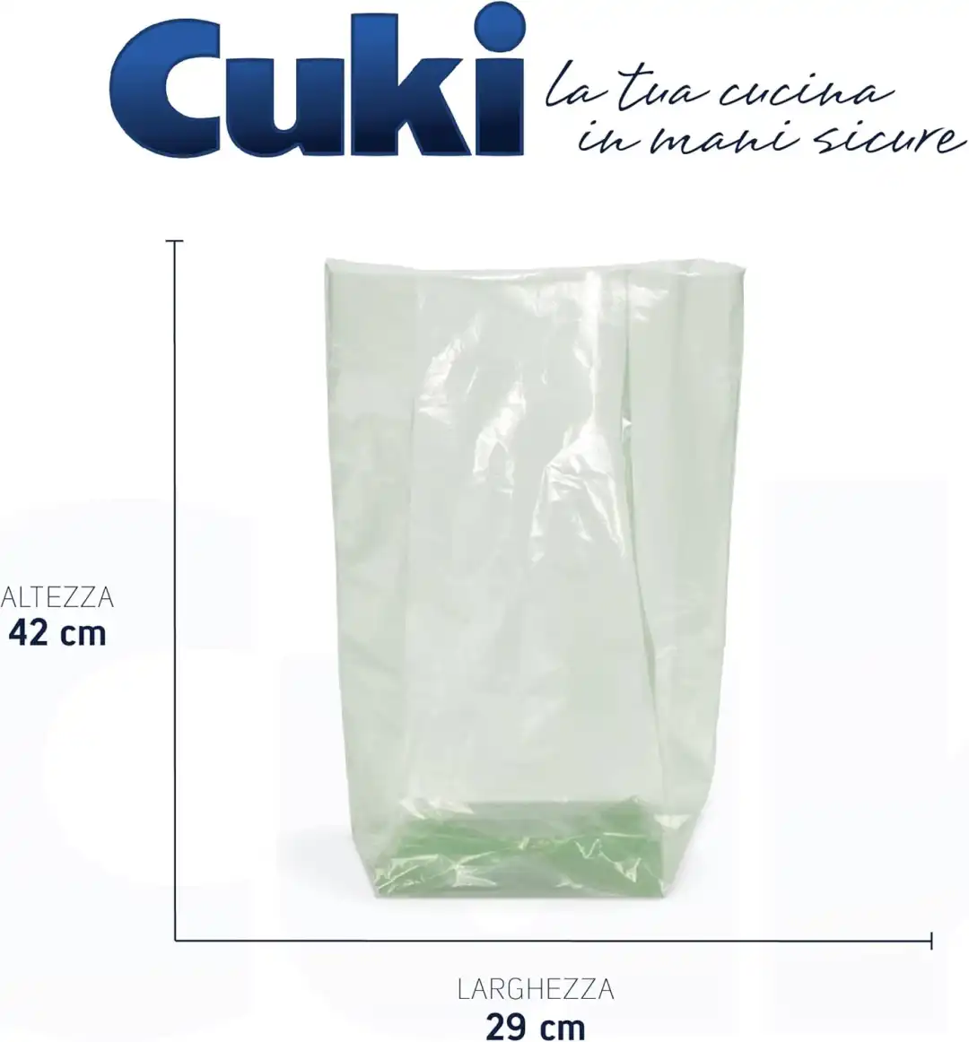 6 CONFEZIONI DA 20 PEZZI CUKI VERDEFRESCO SACCHETTI FRIGO 29X42 CM