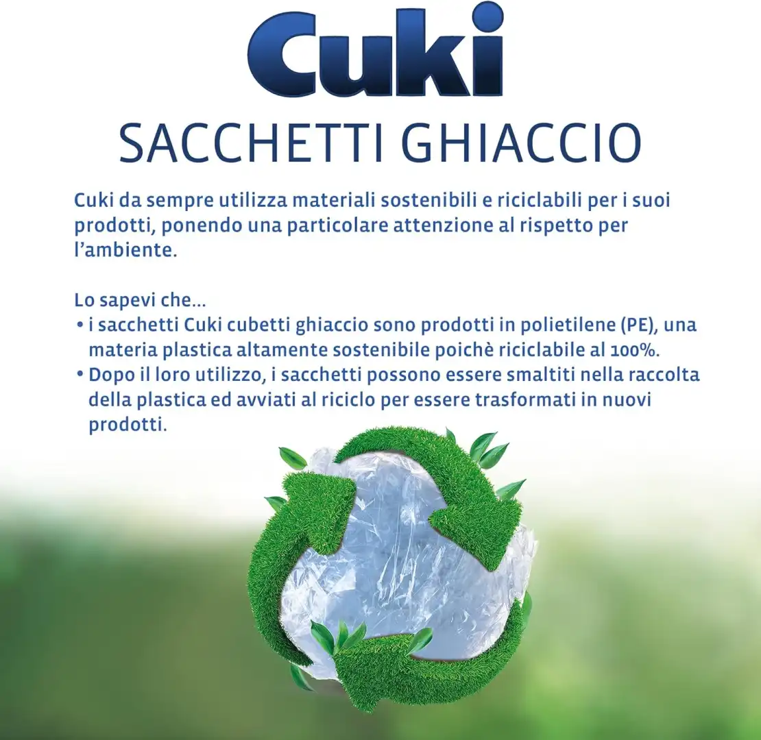 24 CONFEZIONI CUKI SACCHETTI DA 10 CUBETTI GHIACCIO FREEZER CONGELATORE