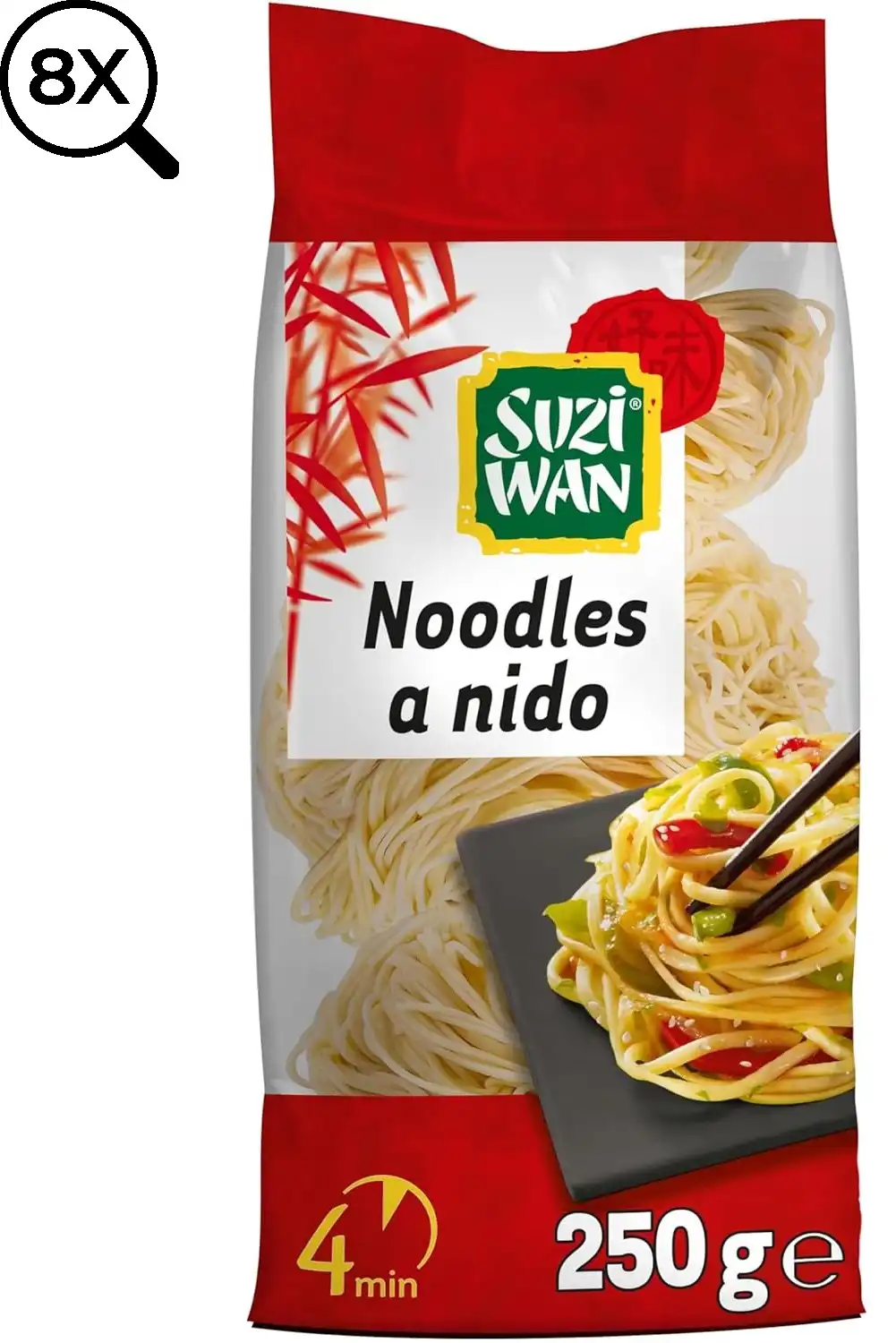 Suzi Wan Noodles a Nido di Semola, Tradizione Orientale - 8x250g