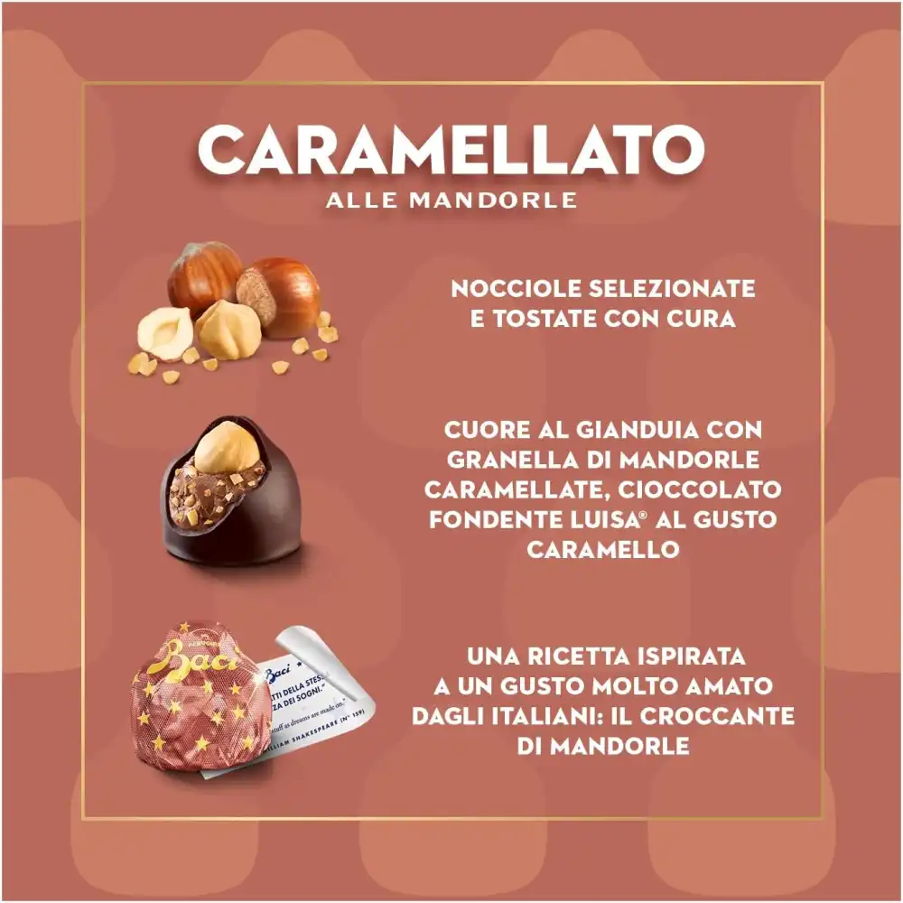 Baci Perugina Uovo di Pasqua 2025 - Cioccolato Caramellato alle Mandorle, 265g