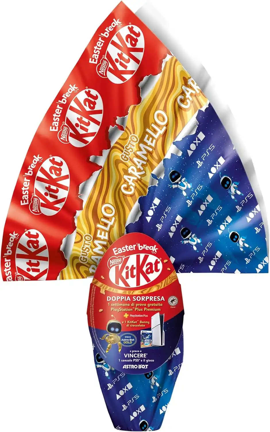 KitKat Uovo di Pasqua 2025 - Cioccolato al Latte al Caramello con Sorpresa 240g