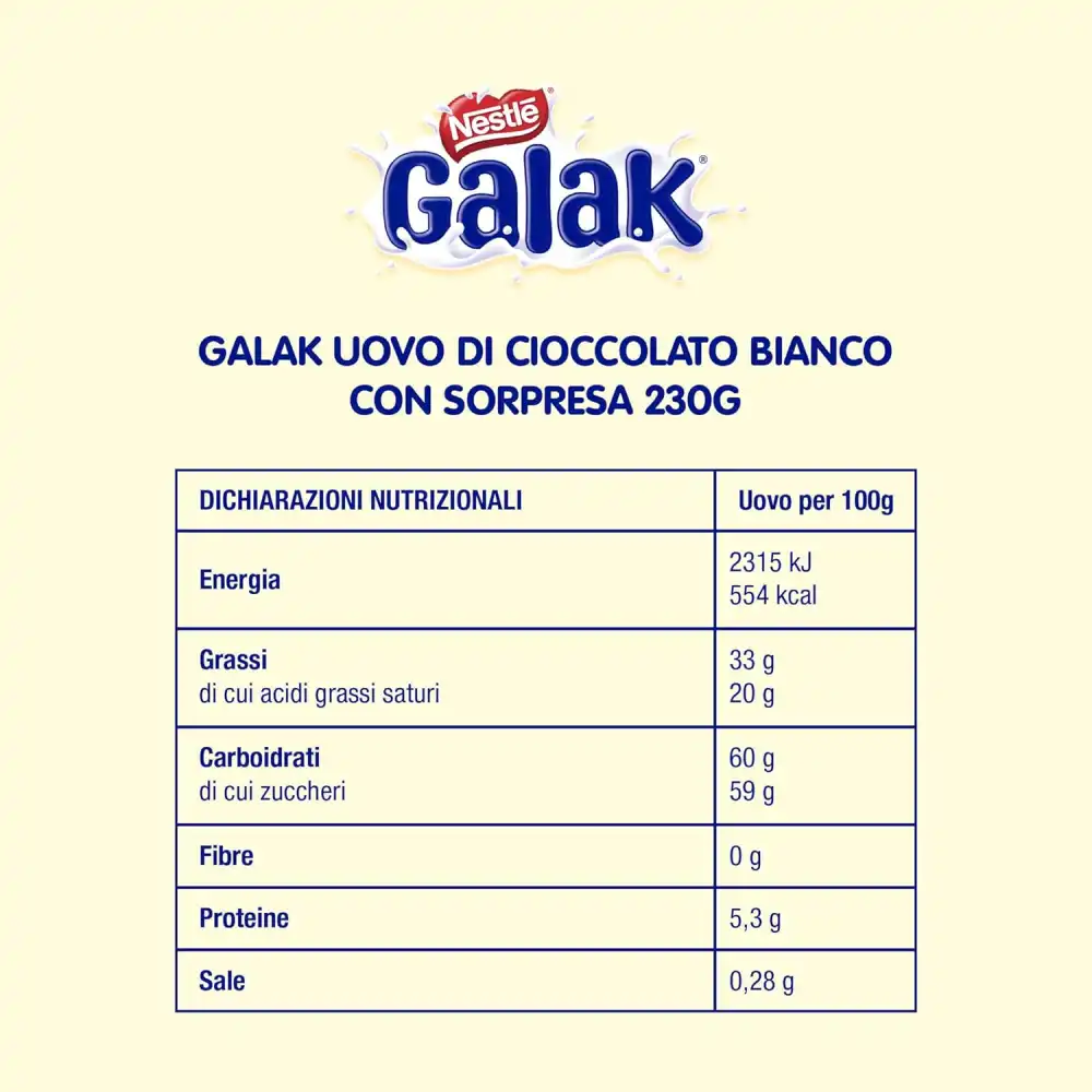 Perugina Uovo di Pasqua Galak Bianco, 240g - La Dolcezza del Cioccolato Bianco