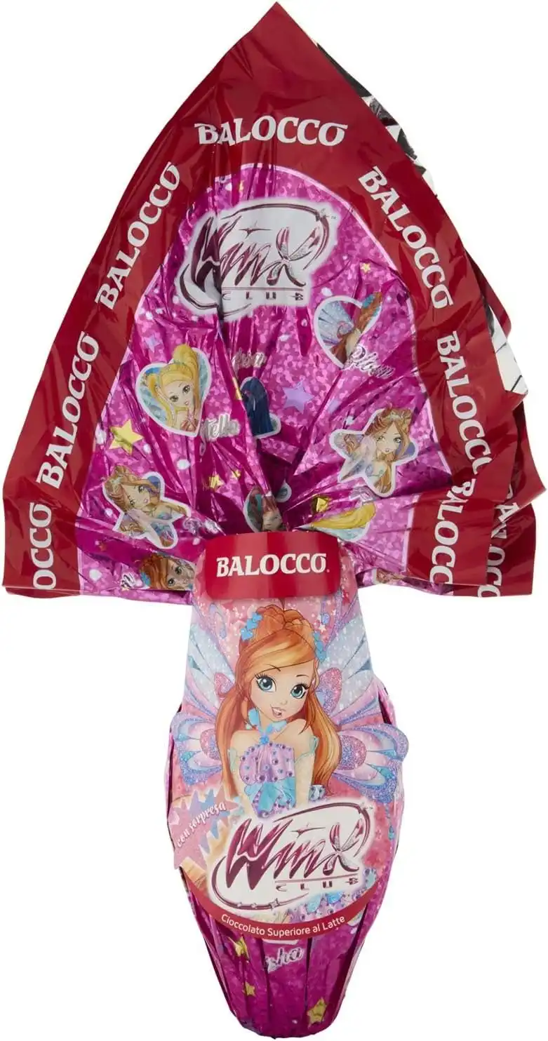 Balocco Uovo Winx 240g Il Dolce delle Winx, Con Sorprese e Cioccolato di Qualità