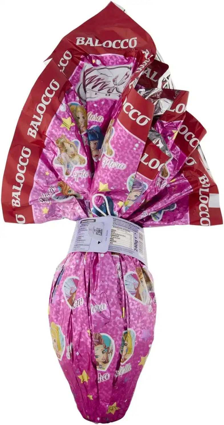 Balocco Uovo Winx 240g Il Dolce delle Winx, Con Sorprese e Cioccolato di Qualità