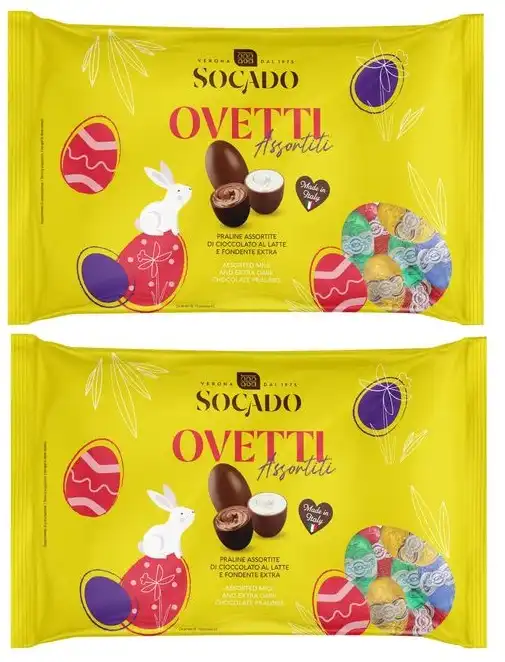 2x Socado Ovetti Maxi 1k Assortiti Colorati Gustosi, Perfetti per Ogni Occasione