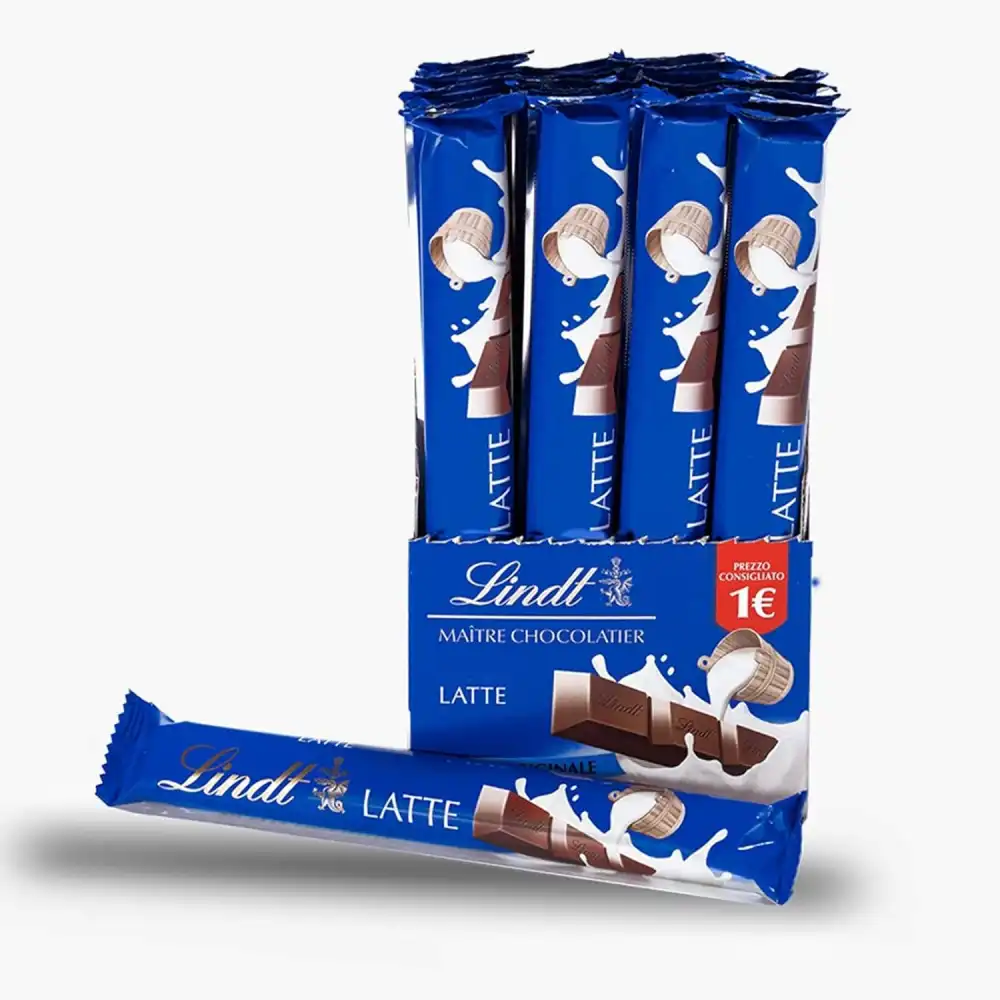 Lindt Snack al Cioccolato al Latte, Formato 38g - Confezione da 24 Pezzi