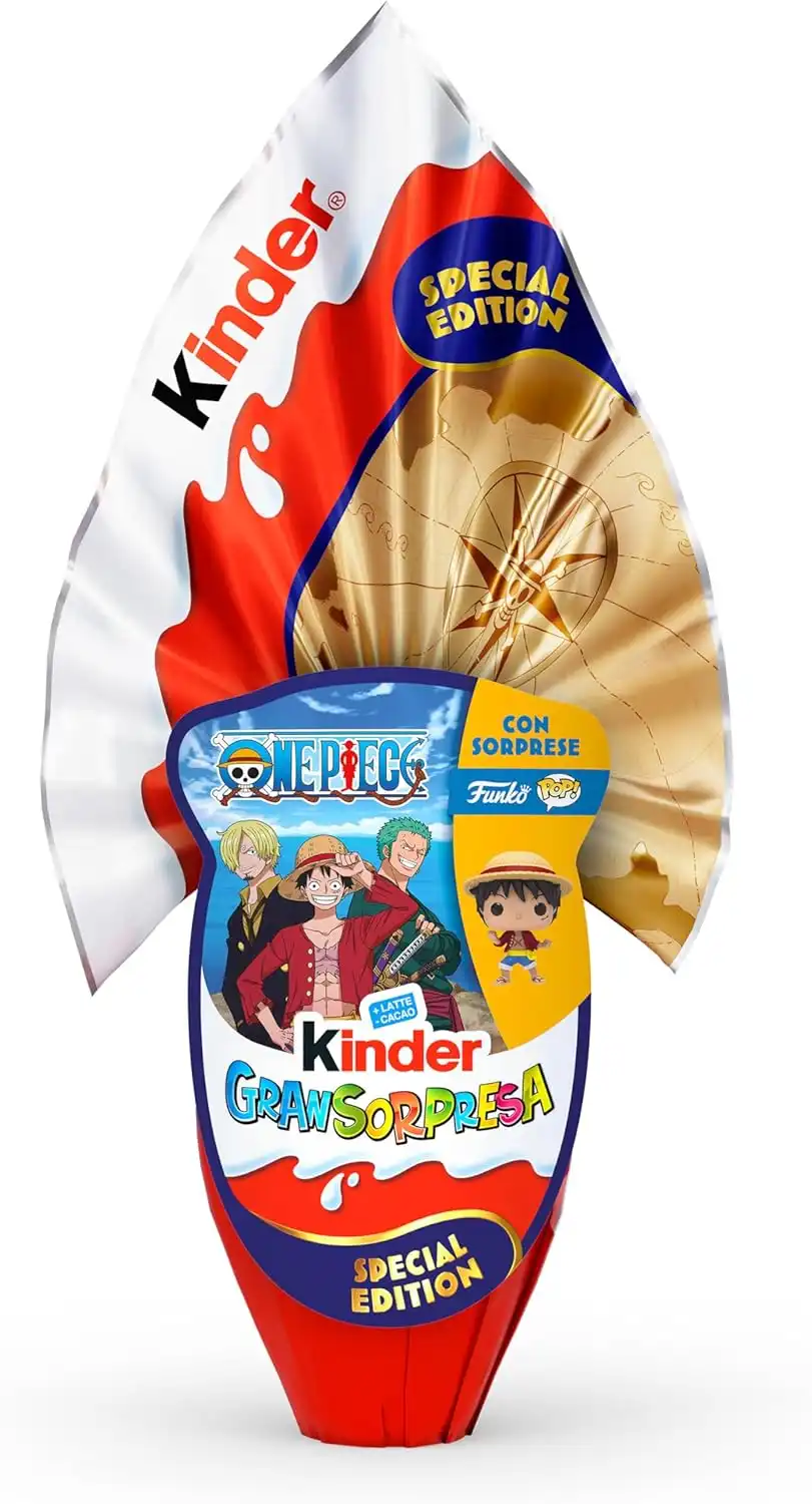 Kinder GranSorpresa Maxi One Piece 220g Uovo di Pasqua Funko Pop 2026