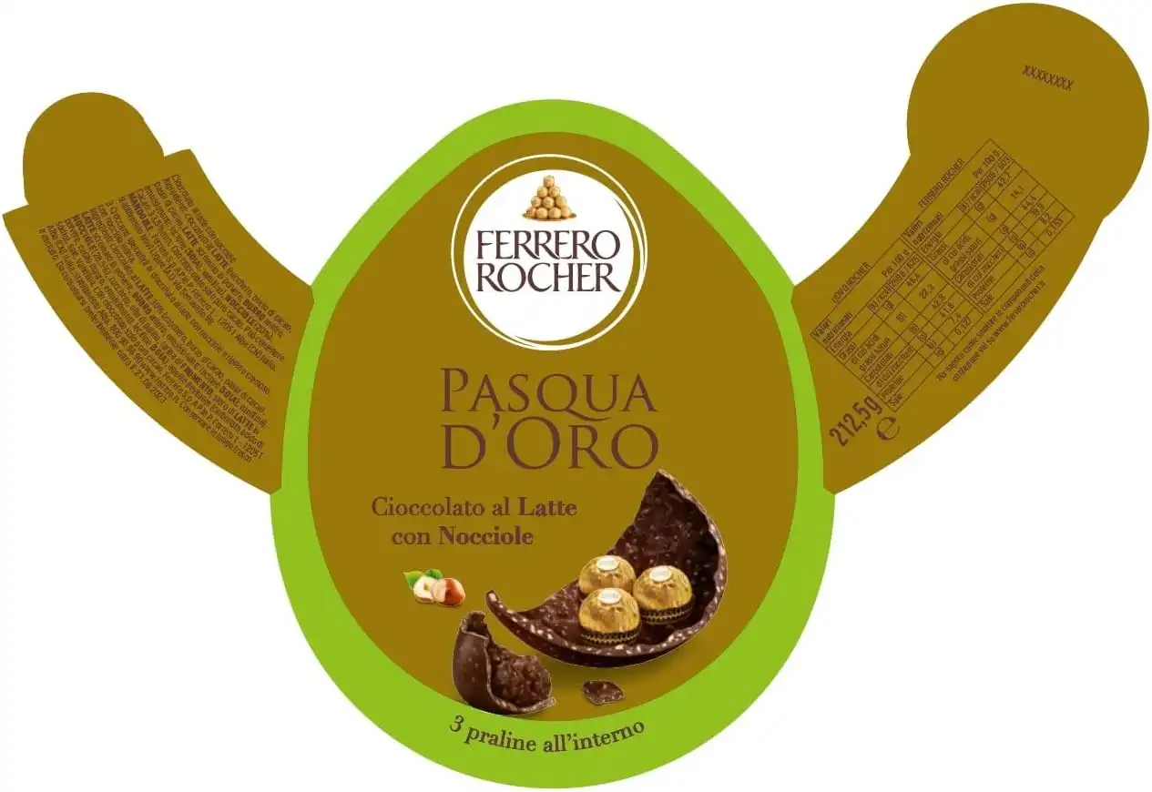 Ferrero Rocher Uovo di Pasqua 2025 212,5g – Cioccolato e Nocciole Croccanti!
