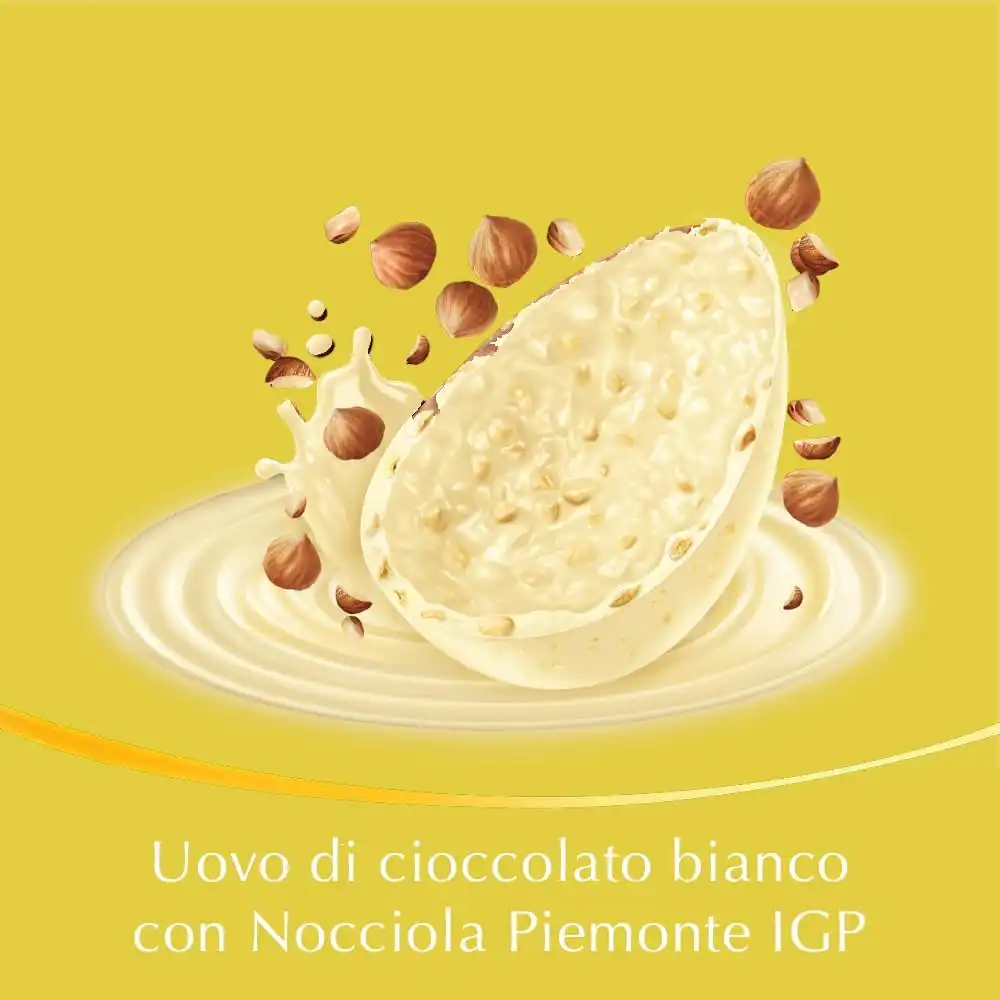 Lindt Uovo di Pasqua Cioccolato Bianco e Nocciole Piemonte IGP 320g
