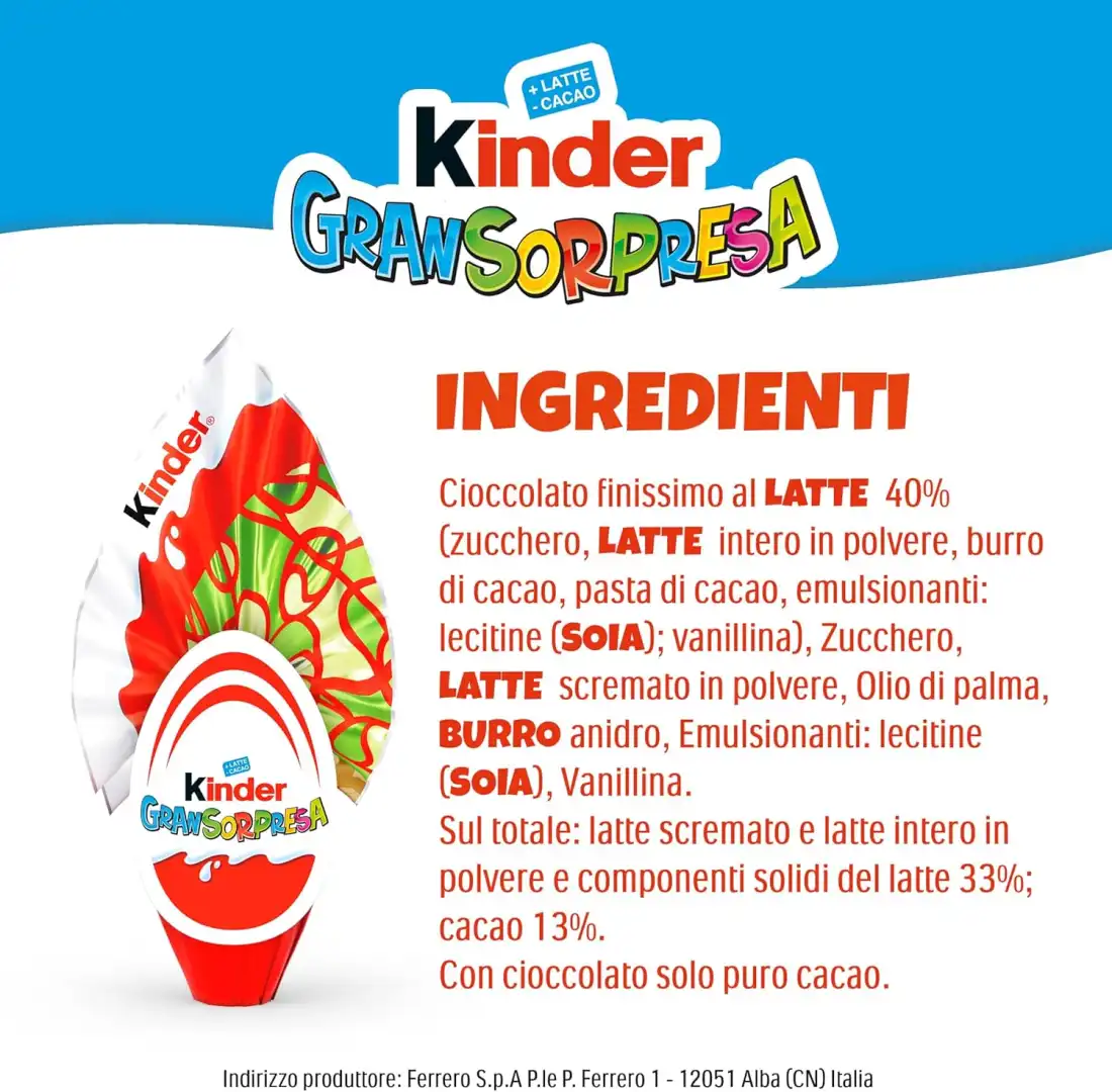 Kinder GranSorpresa Paw Patrol 150g Cioccolato Latte Uova di Pasqua 2026