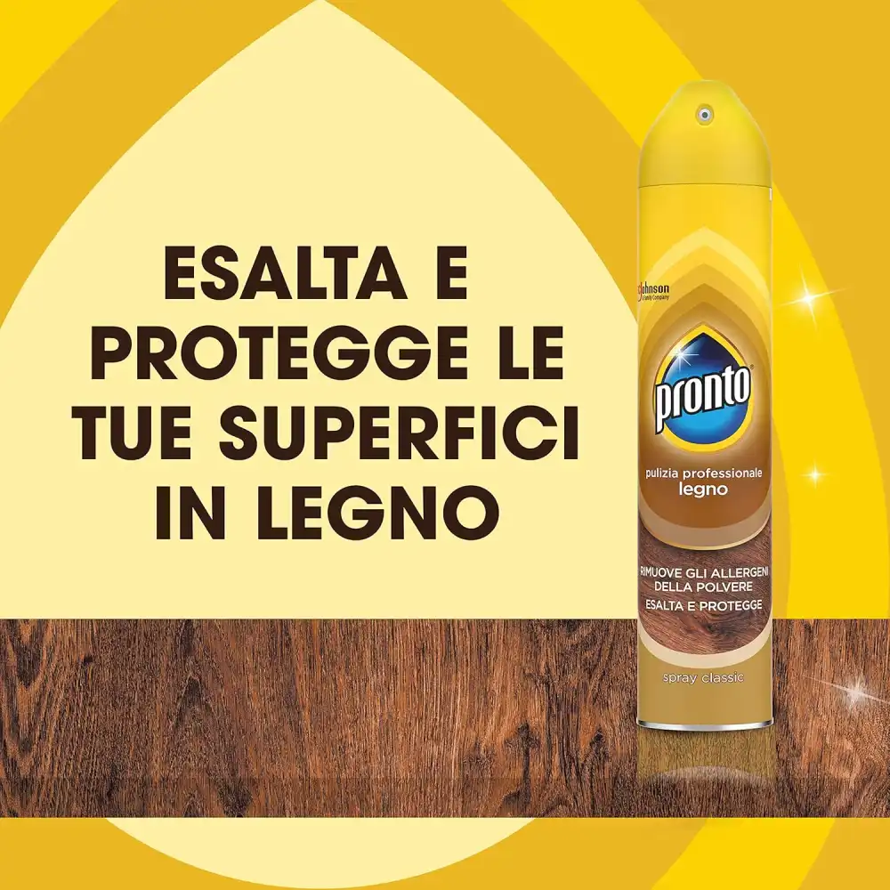 Pronto Spray Legno - Esalta e Protegge le Superfici, 3 Confezioni da 300 ml