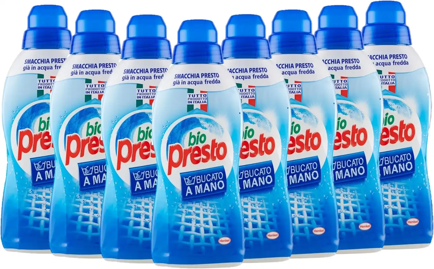 Bio Presto Liquido Smacchia Presto a Mano, Anche in Acqua Fredda, 750 ml x 8