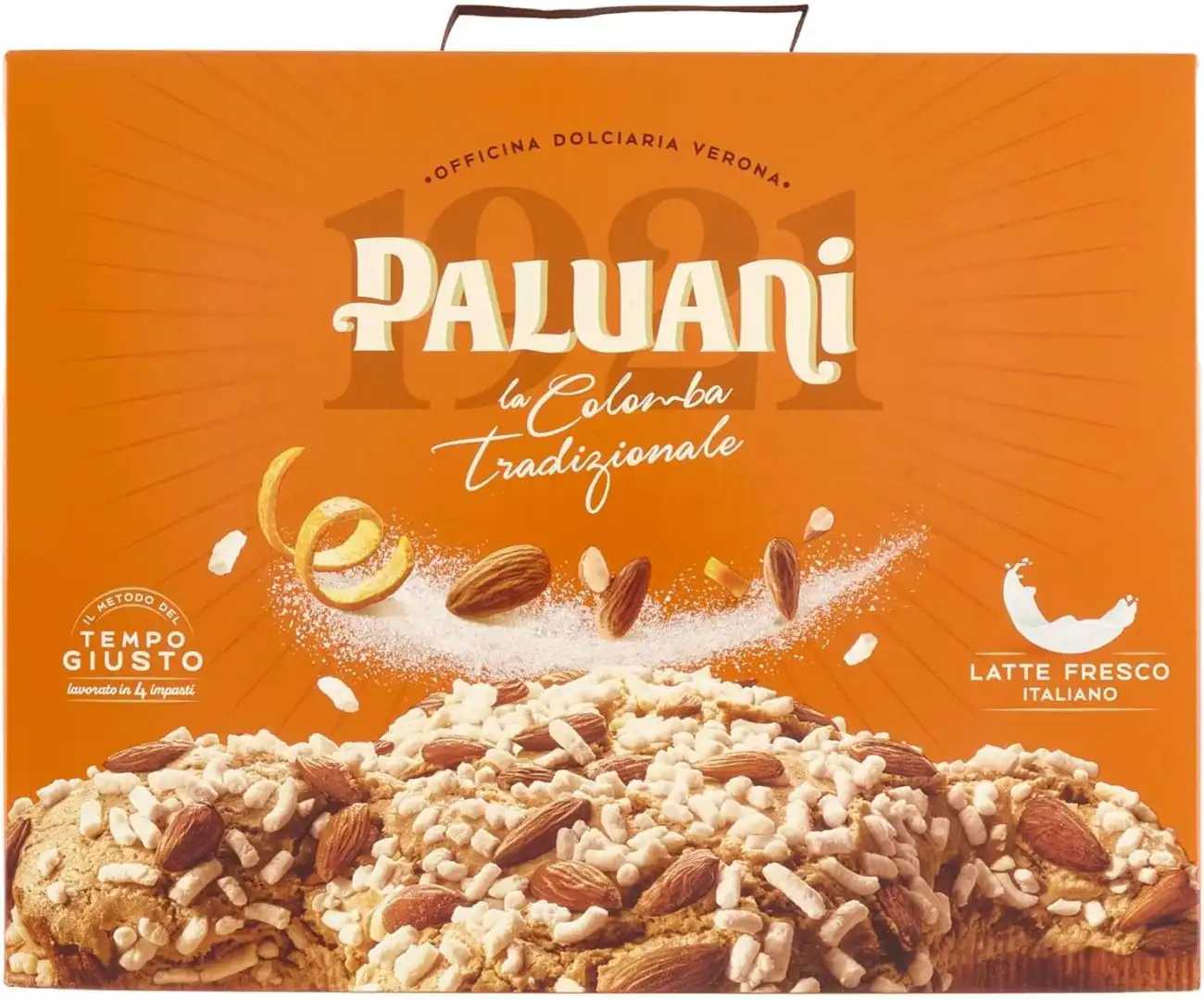 Paluani Colomba Classica Dolce Pasquale Tradizionale con Glassa e Mandorle, 700g