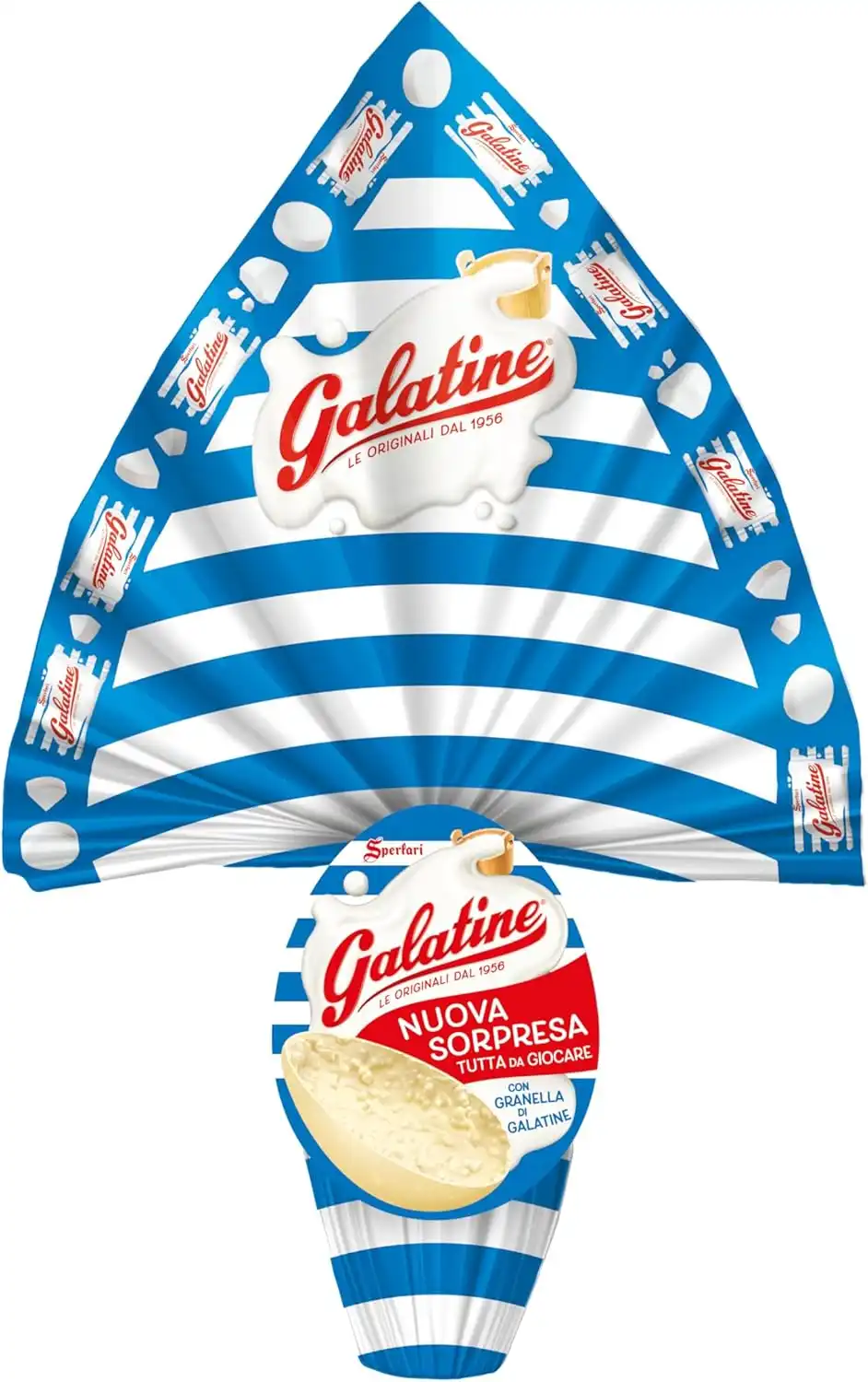 Galatine Uovo di Pasqua - Cioccolato Bianco con Granella di Galatine, 230g
