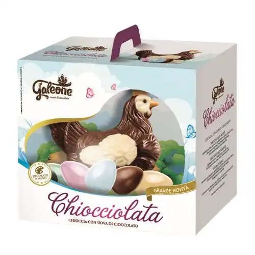 Galeone Chiocciolata Gallinella con Uova di Cioccolato 450g