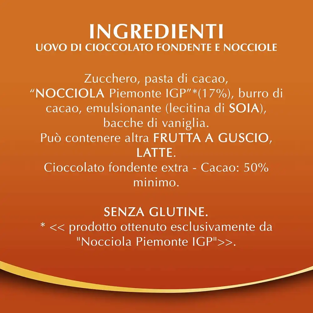 Lindt Uovo di Pasqua Cioccolato Noccionoir con Nocciole Piemonte IGP, 320g