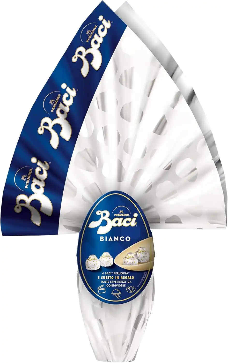 Baci Perugina Uovo di Pasqua 2025 Cioccolato Bianco con Sorpresa 265g