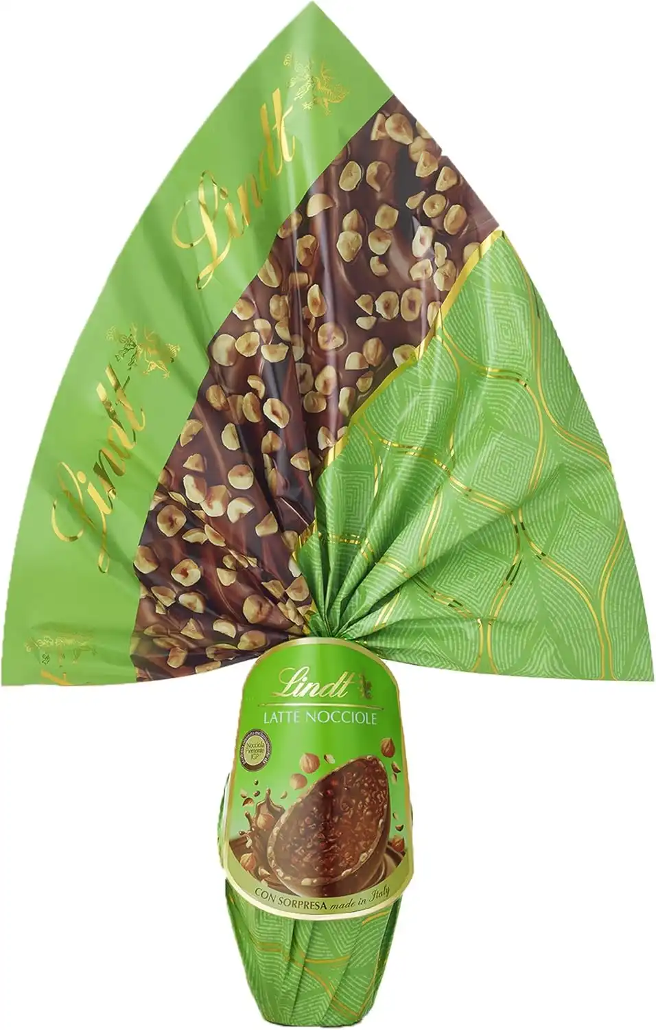 Lindt Uova di Pasqua Cioccolato Nocciolatte 320g con Nocciole Piemonte IGP