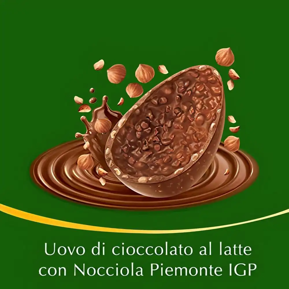 Lindt Uova di Pasqua Cioccolato Nocciolatte 320g con Nocciole Piemonte IGP
