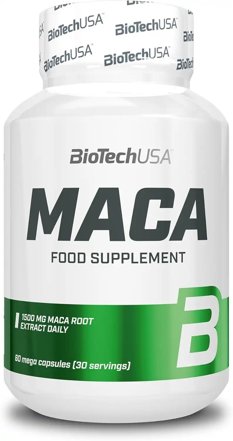 BioTechUSA Maca 60 Mega Capsule - Energia Naturale e Benessere con Superalimenti