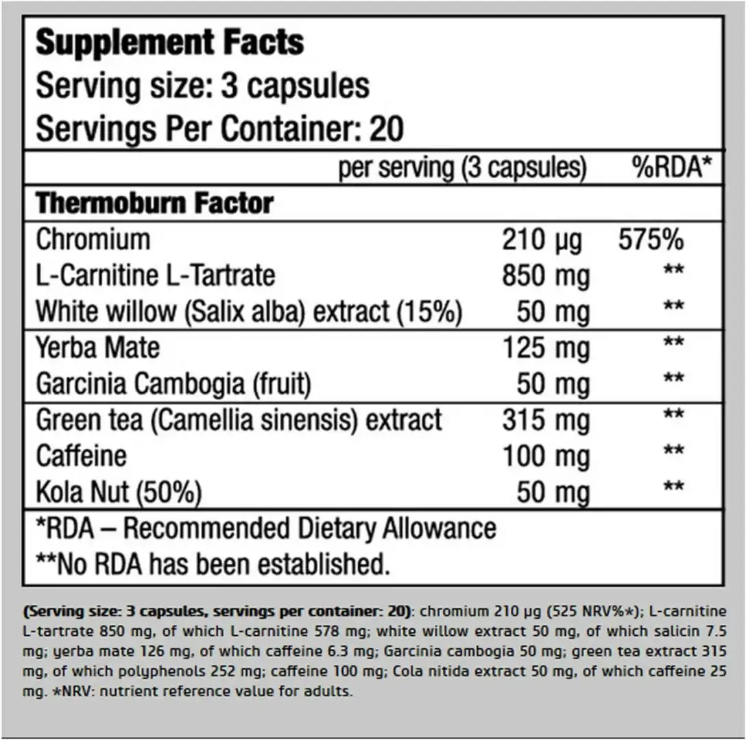 BioTech USA Thermo Drine - Integratore Termogenico, 60 Capsule