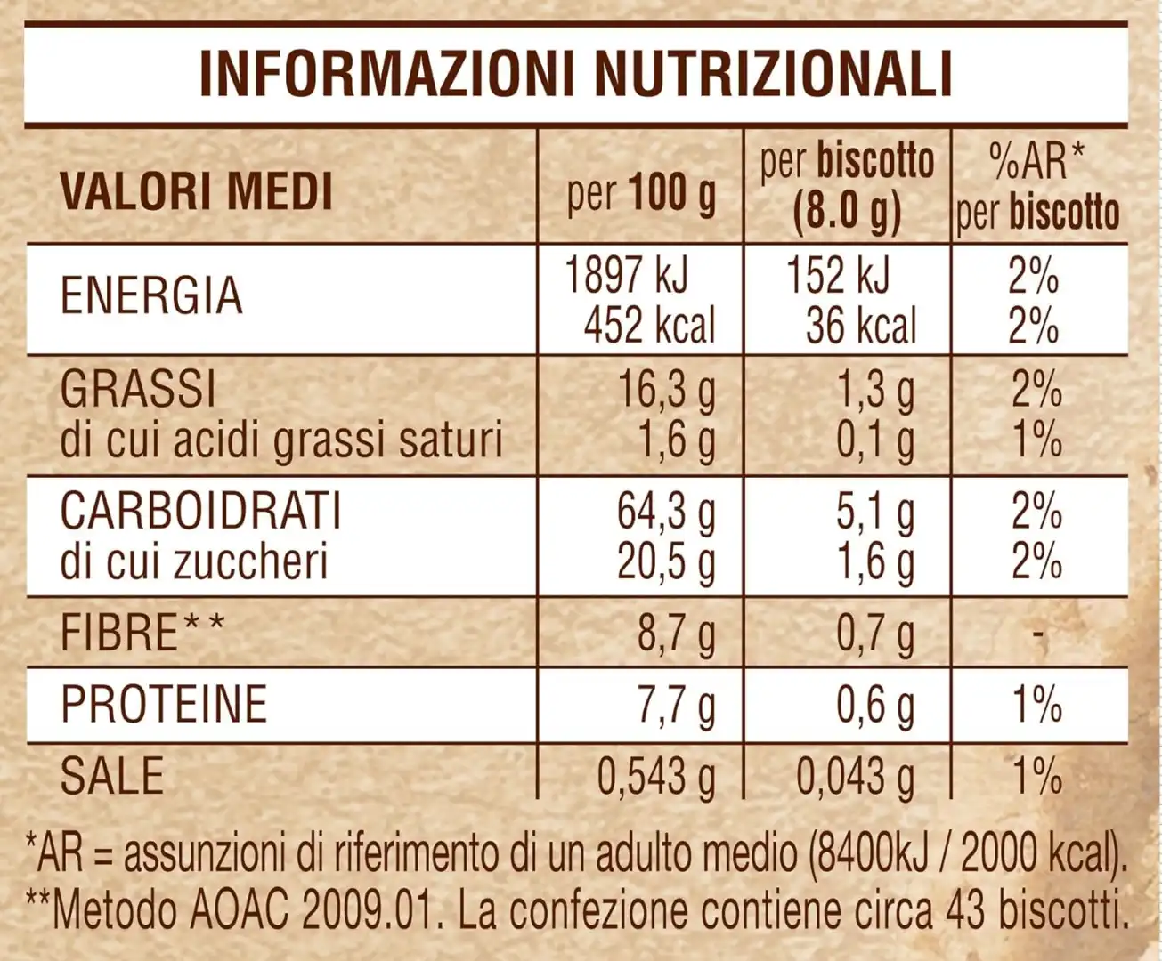 Biscotti Integrali Mulino Bianco Buongrano - 350g - Confezione da 6 Pacchi
