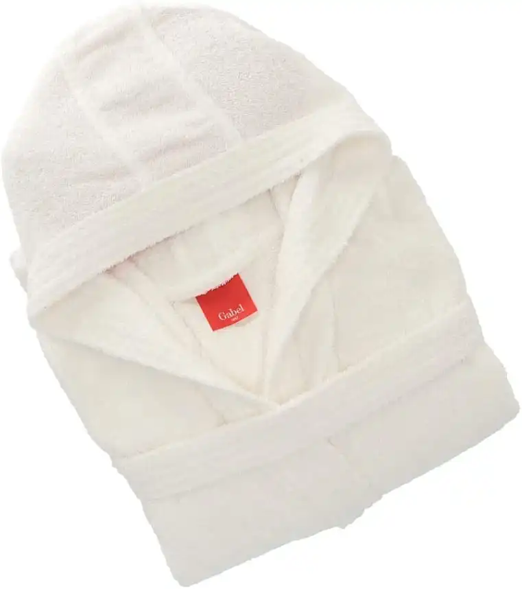 Gabel Accappatoio Adulto In Spugna Di Puro Cotone Bianco Taglia M Tintunita