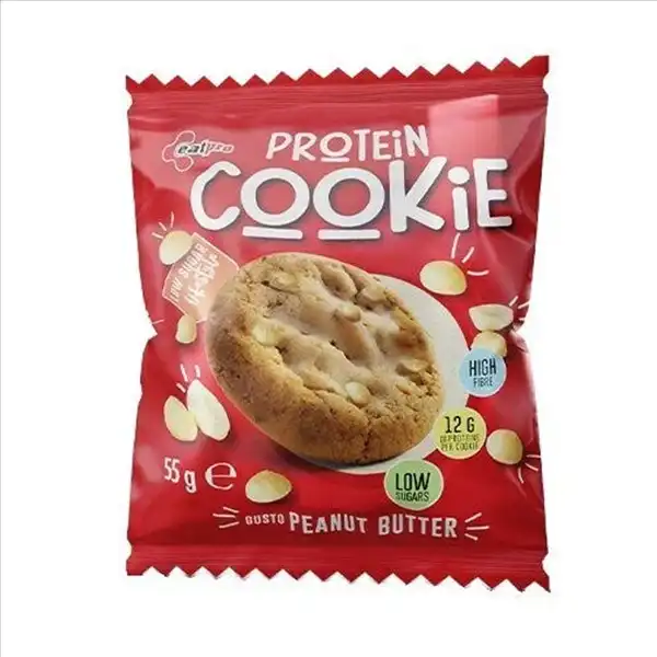 3 Pezzi Eat Pro Cookie Proteico al Burro d'Arachidi, Snack 55g – Energia e Gusto