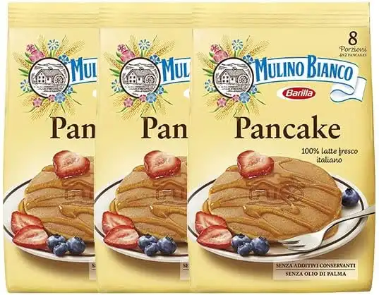 3X Mulino Bianco Pancake Colazione e Break 100% Latte Fresco Italiano 260g