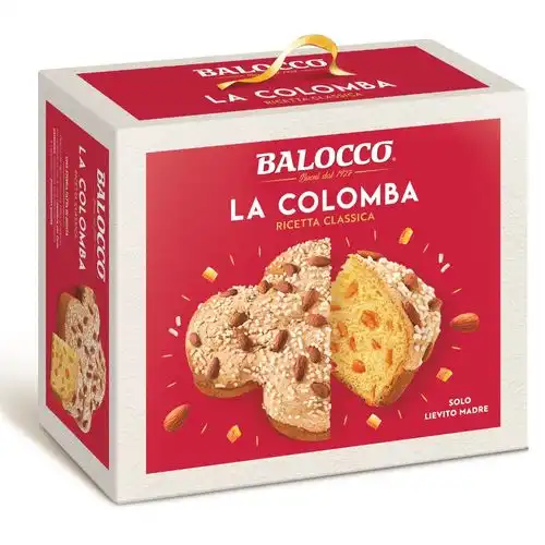 Balocco La Colomba Classica Pasquale Tradizionale con Glassa e Mandorle 750g