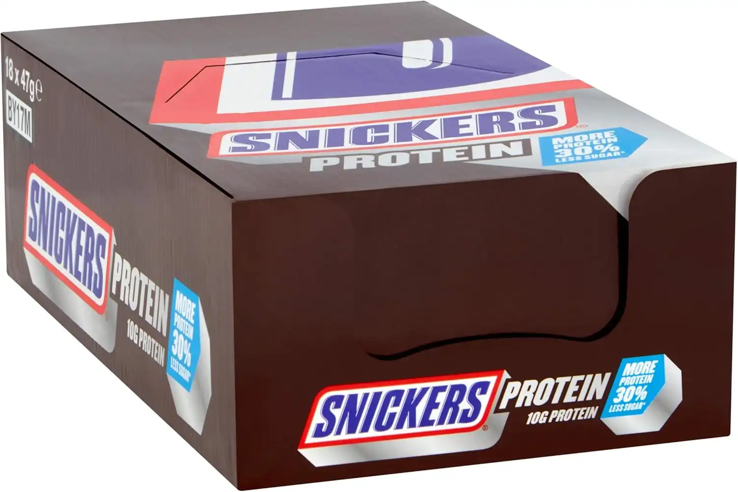 Snickers Protein - Barretta Proteica al Cioccolato e Caramello, 18 Pezzi da 47g