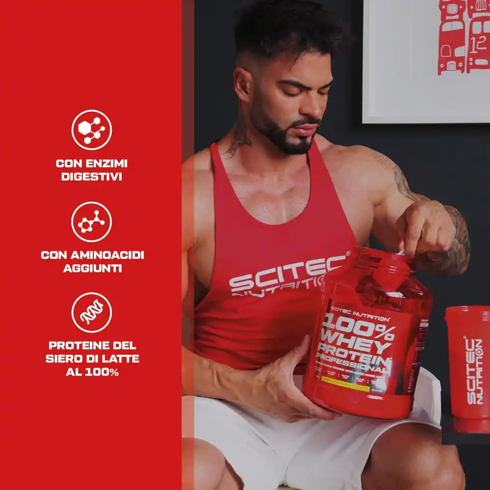 Scitec 100% Whey Protein Professional - Burro di Arachidi, 920g, Senza Glutine