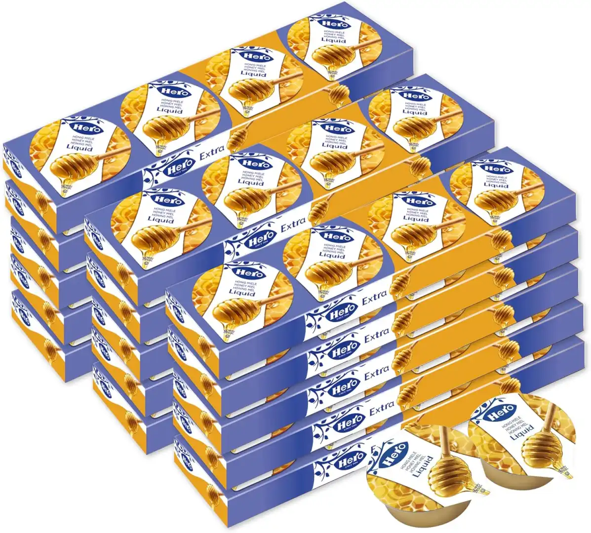 Hero Poker Miele Monoporzione 15x100g, Millefiori Alta Qualità Senza Conservanti