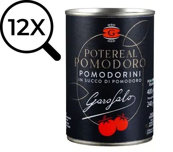12x Garofalo Pomodorini in Succo 400g Pomodori Interi Italiani al Naturale