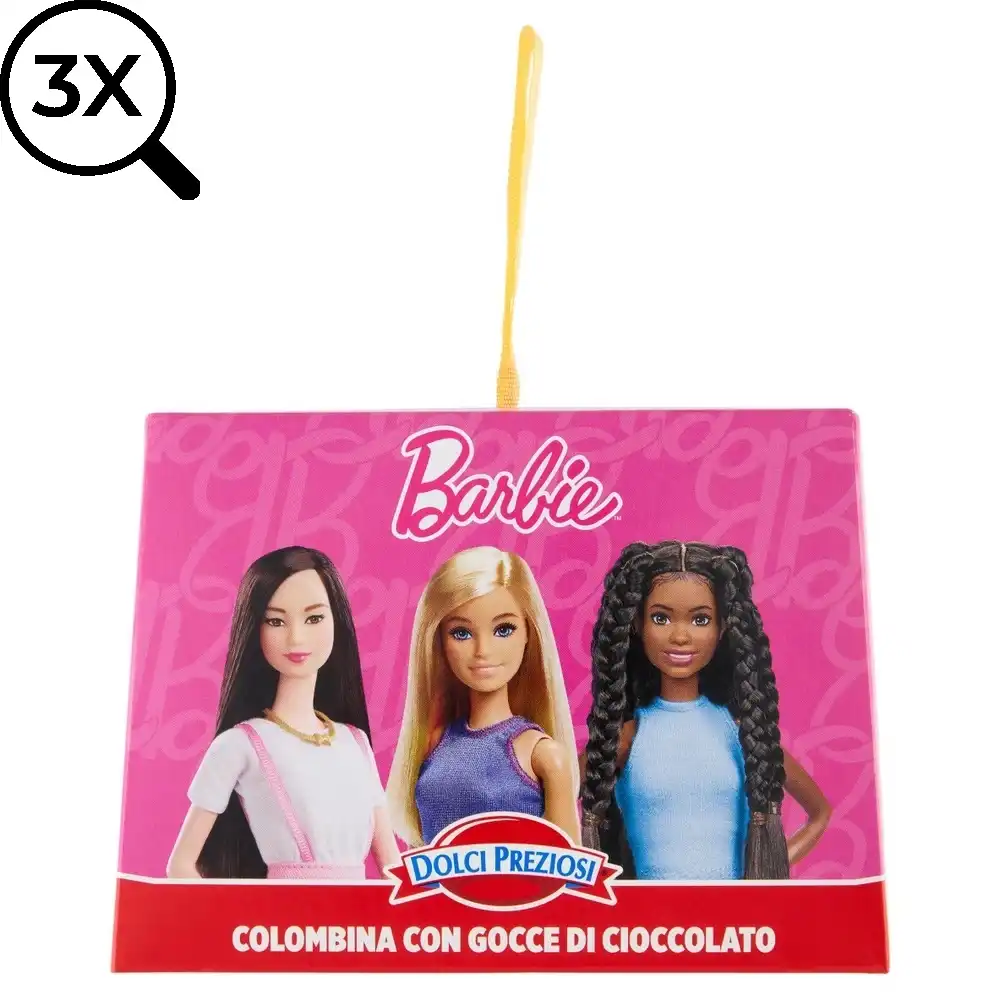 3x Mini Colomba Barbie 100g – Con Gocce di Cioccolato, Dolci Preziosi