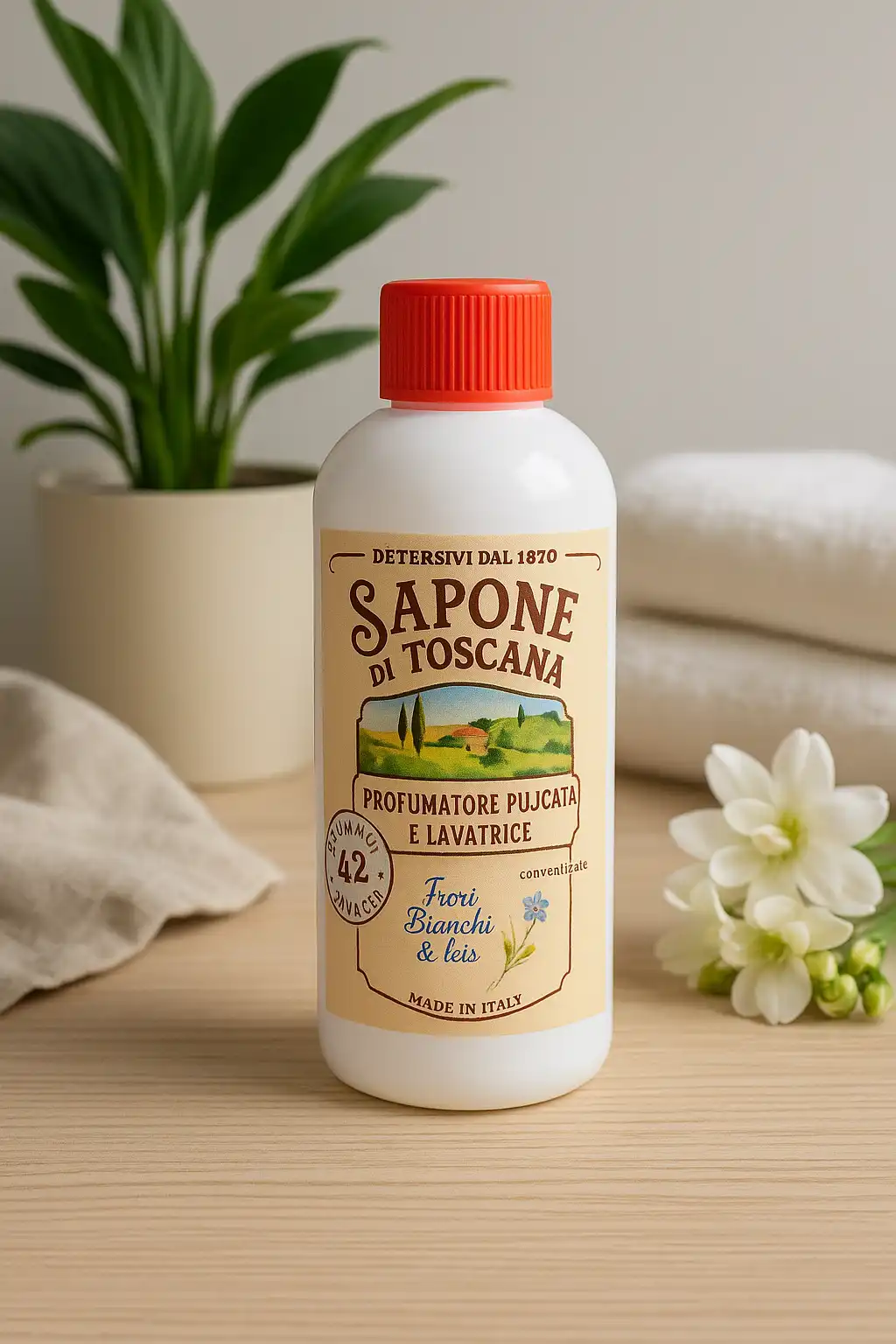 Sapone di Toscana Profumatore Fiori Bianchi & Iris 250ml – 42 Lavaggi