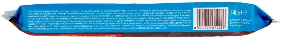 3X Colussi Il GranTurchese Cacao e Cioccolato Fondente 340g 6 Porzioni