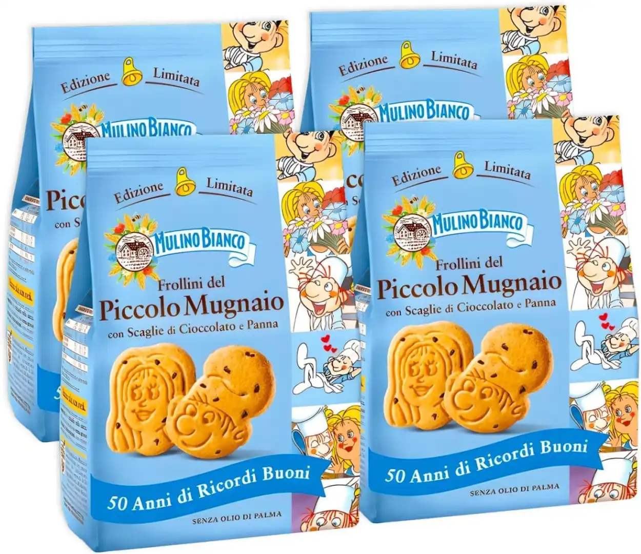 4 Confezioni Mulino Bianco Frollini del Piccolo Mugnaio con Cioccolato 300g