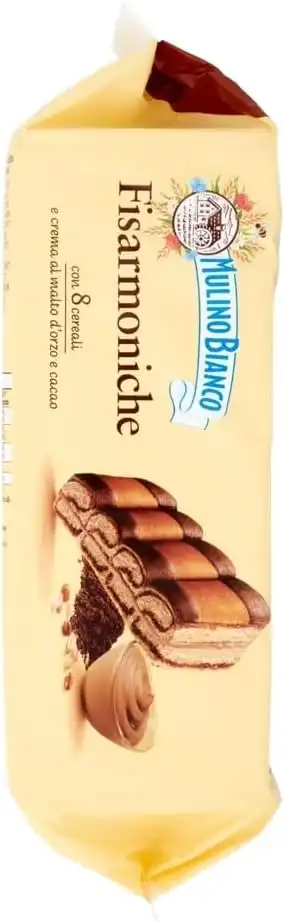 6X Mulino Bianco Fisarmoniche 264g Merendine Crema Malto Orzo e Cacao Novità