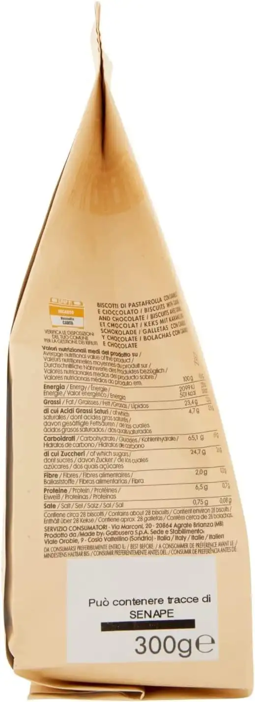 5x Tre Marie Biscotti Ancora Uno Caramello e Cioccolato 300g Grano Italiano