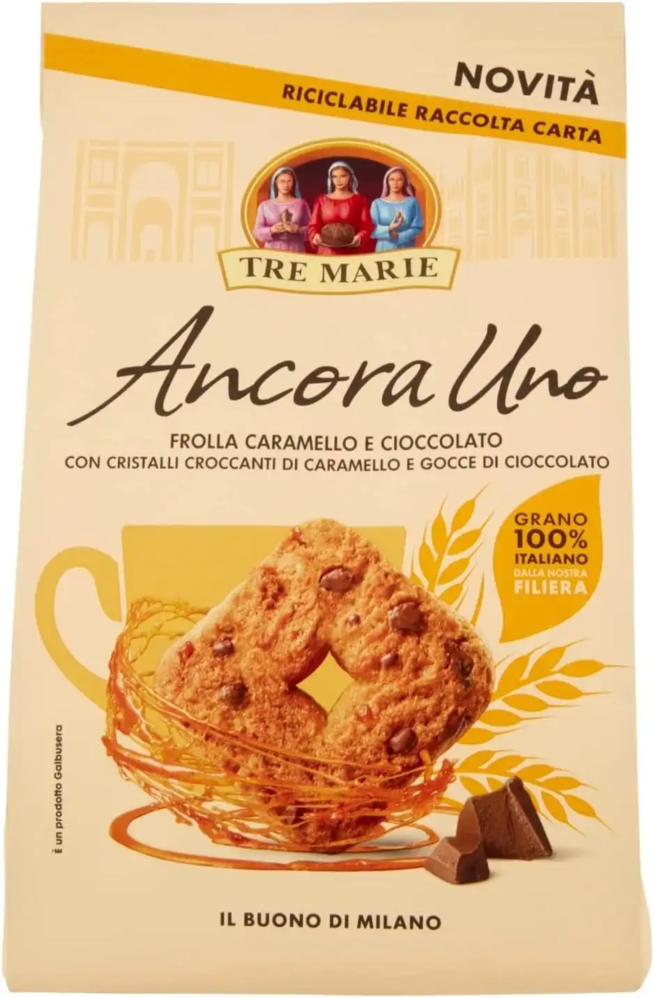5x Tre Marie Biscotti Ancora Uno Caramello e Cioccolato 300g Grano Italiano