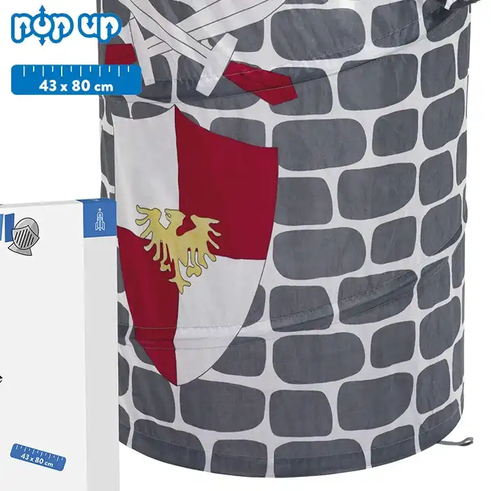 Porta Giochi Portagiochi a Torre Pop Up Contenitore Salvaspazio per Giocattoli