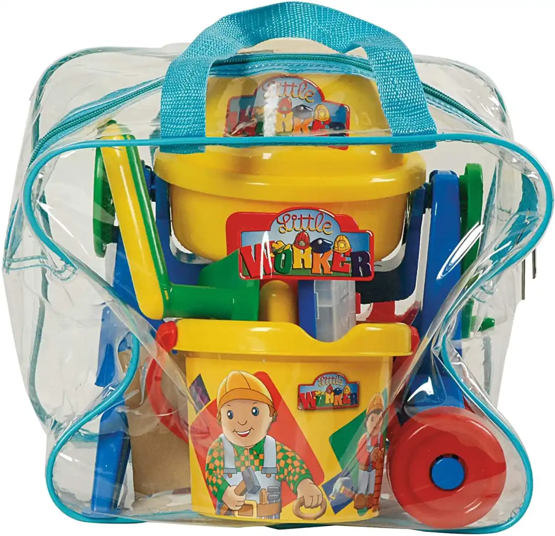 Attrezzi Spiaggia per Bambini Set Betoniera con Secchiello Gioco Mare Eta' 1+
