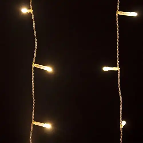 Tenda Luminosa 96 LED Luci Bianco Caldo 3 Metri Esterno Luce Addobbi Feste
