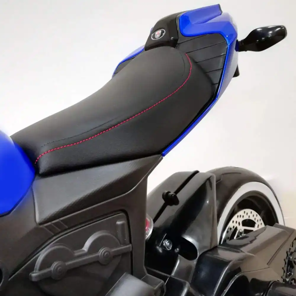 Moto Elettrica Per Bambini 12V Ruote LED Fari Funzionanti MP3 USB Blu