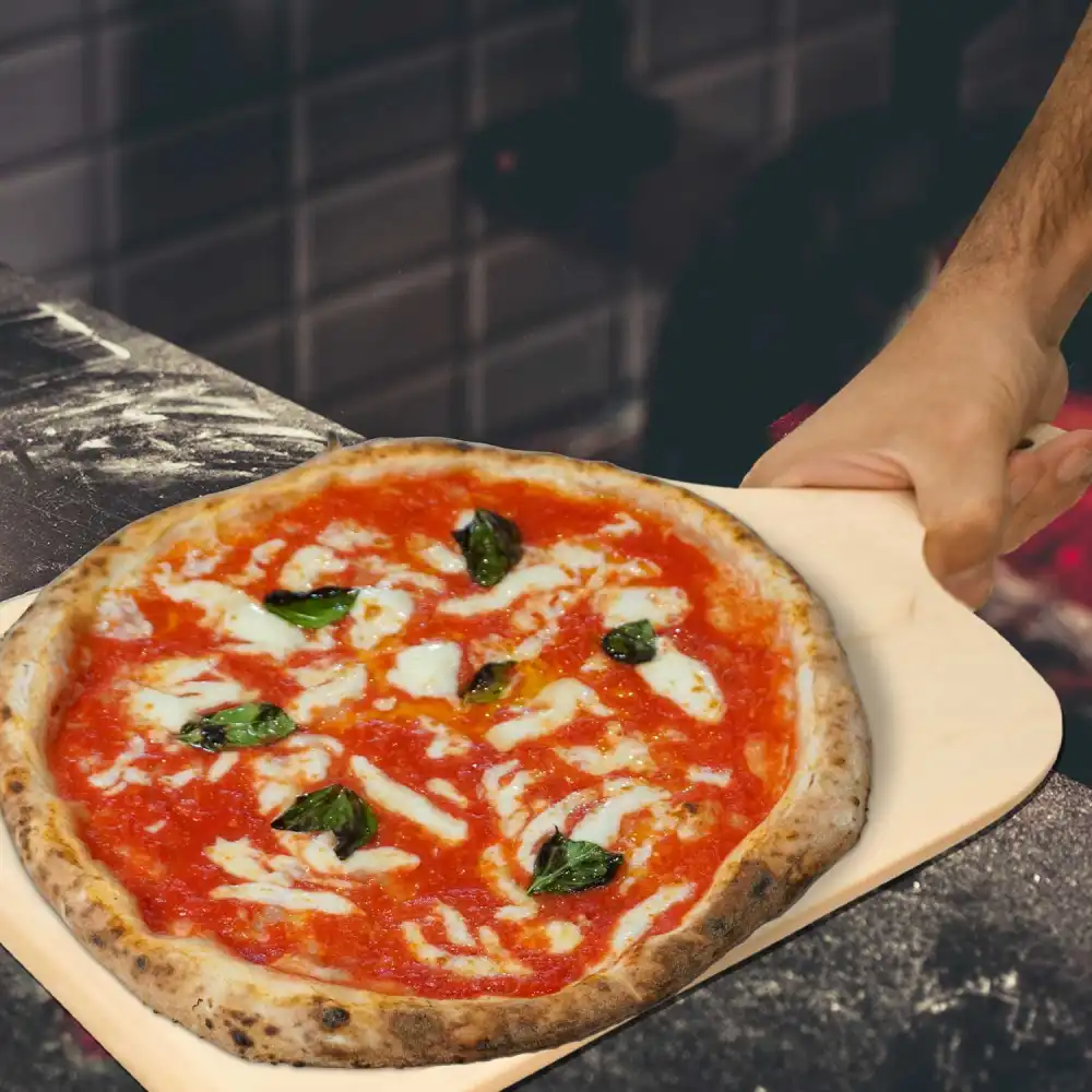Pala Pizza XL Tagliere Vassoio In Legno Di Betulla 50x37cm Con Impugnatura
