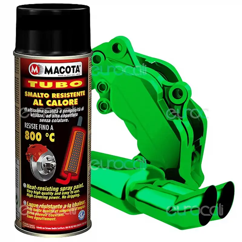 MACOTA Alte Temperature Vernice Spray Pinze Freno Marmitte Tuning Tubo Verde