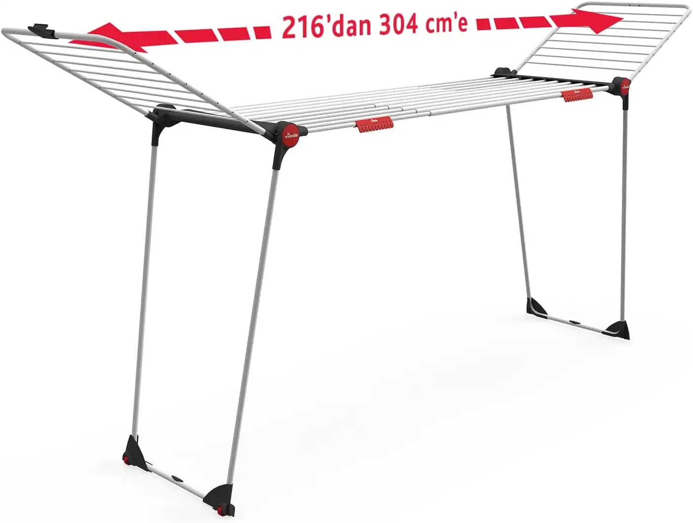 Vileda Infinity Flex XXL Stendibiancheria Aste Telescopiche Estendibili Stendino