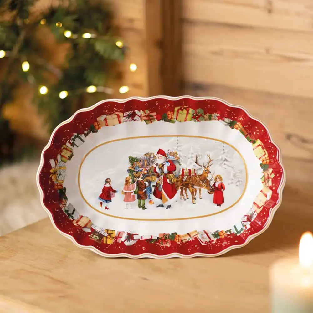 Villeroy & Boch Vassoio piatto da portata in porcellana tema natalizio natale