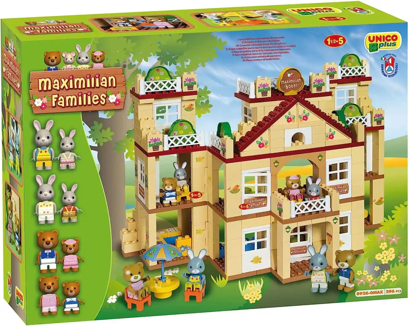 Set Costruzioni Unico Plus Il Mondo di Maximilian Con Personaggio 296pz